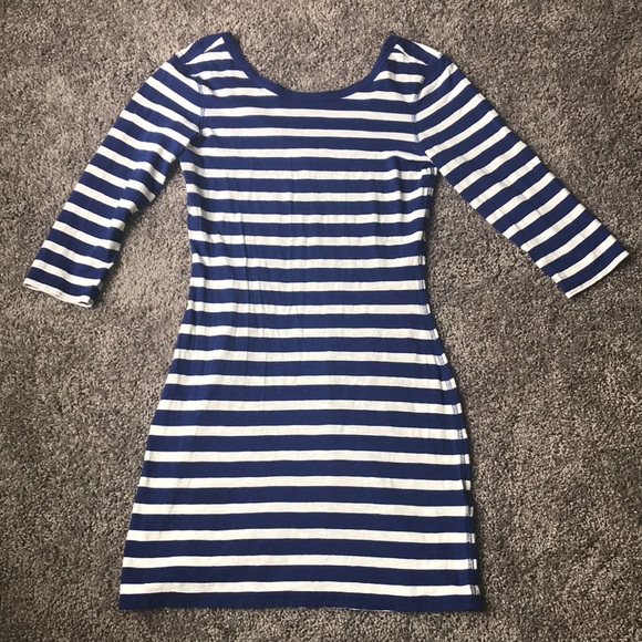 Express Dresses & Skirts - Express * Blue and White Striped T-Shirt Dress
